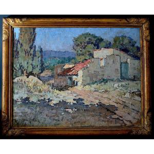 SAUVEUR BERNAY THÉRIC Provence Marseille Paysage impressionniste  XIX XX ème RT1144 