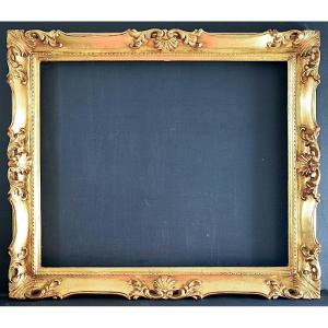 Louis XV Style Gilded Frame Rebate 60 X 50 Cm Format Close To 12f Frame Ref C1198