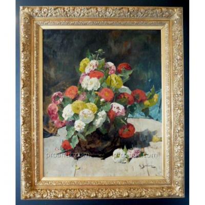 Georges Jeannin  XIX XX Still Life Bouquet Flowers Rt56
