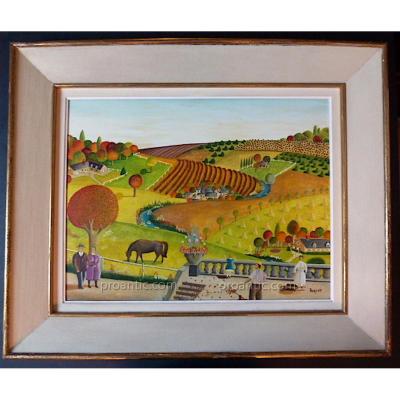Remy Naive Style Genre Scene Bucolic Countryside Landscape XX Rt63 *