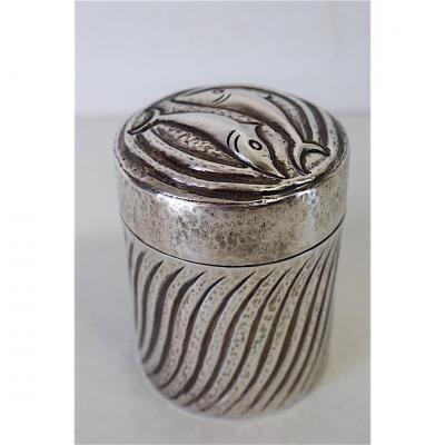 Box Dinanderie Sterling Silver Ilias Lalaounis Signed Dauphin XX Vintage 20th Greece Greek Ref106