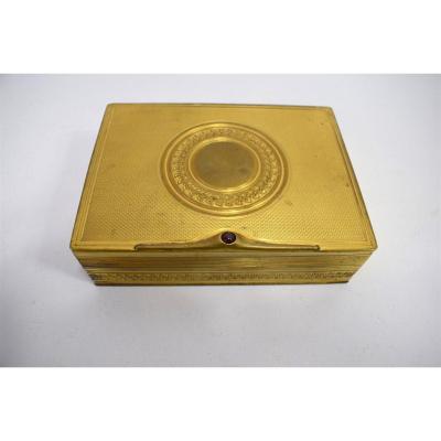 Bronze Box Gilded With Fine Gold And Garnet Art Nouveau Art Déco Jugendstil Ref119