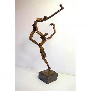 Bronze Modern Art Denis Chetboune Dancers Signed Unique Pieces Numbered 1/1 Ref258