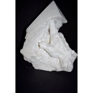 Marble Sculpture Hand In A Pyramid Date And Monogram Ref400