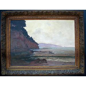 Eugène de Barberiis Marine Paysage Provence Marseille Toulon Cote d'Azur Provençal XIX R581 *