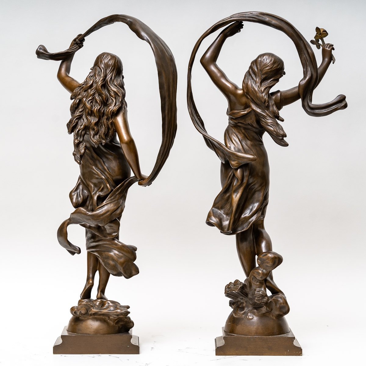 Pair Of Sculptures By Moreau, Circa 1890-photo-4