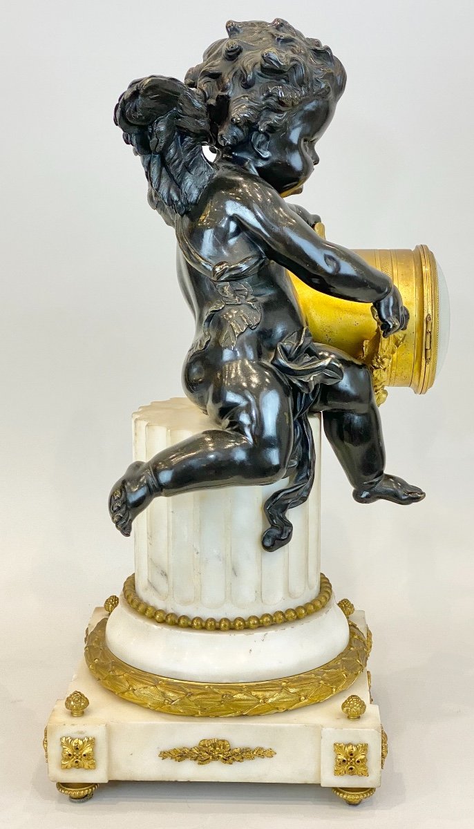 Grande Garniture De Cheminée Napoléon III, En Bronze Doré Et Patiné, Paris, Vers 1855-photo-3