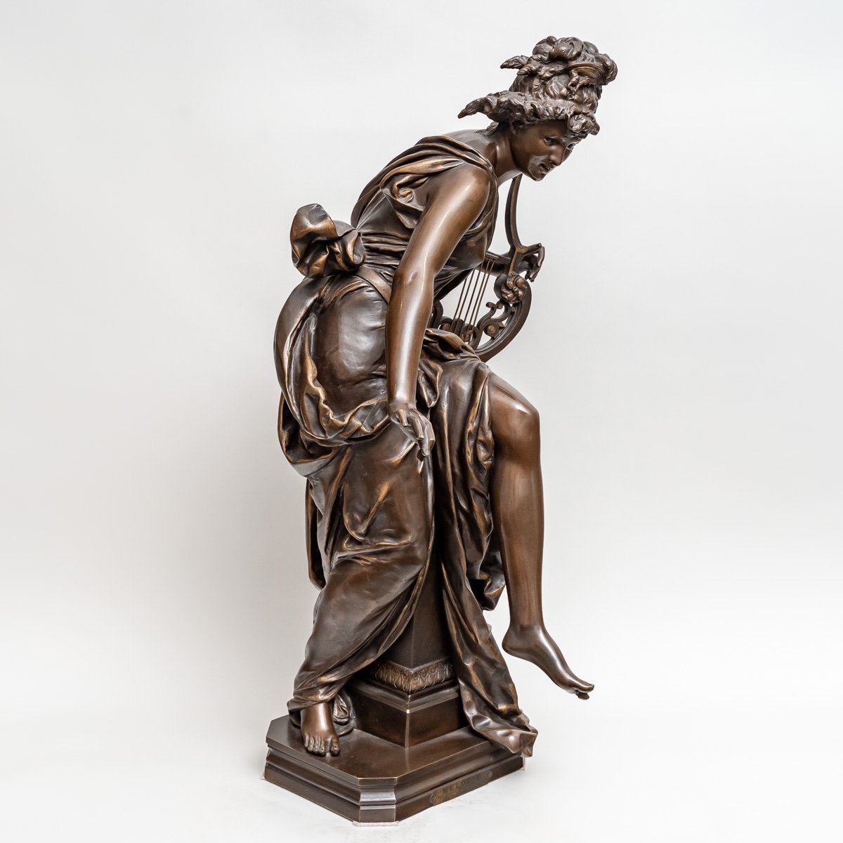 Figure En Bronze Melodie d'Albert Ernest Carrier Belleuse-photo-4