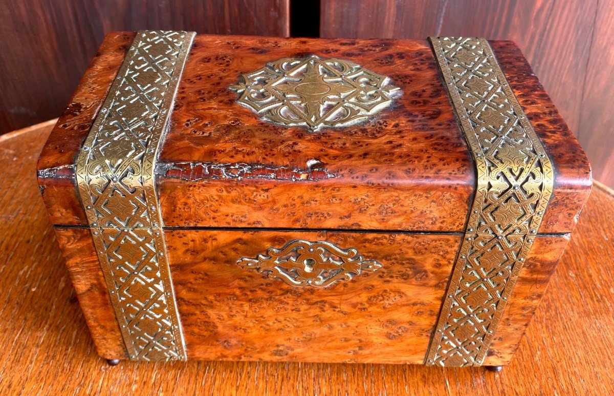 Tahan Paris - Napoleon III Box Thuja Burl And Inlay - 19th Century-photo-2