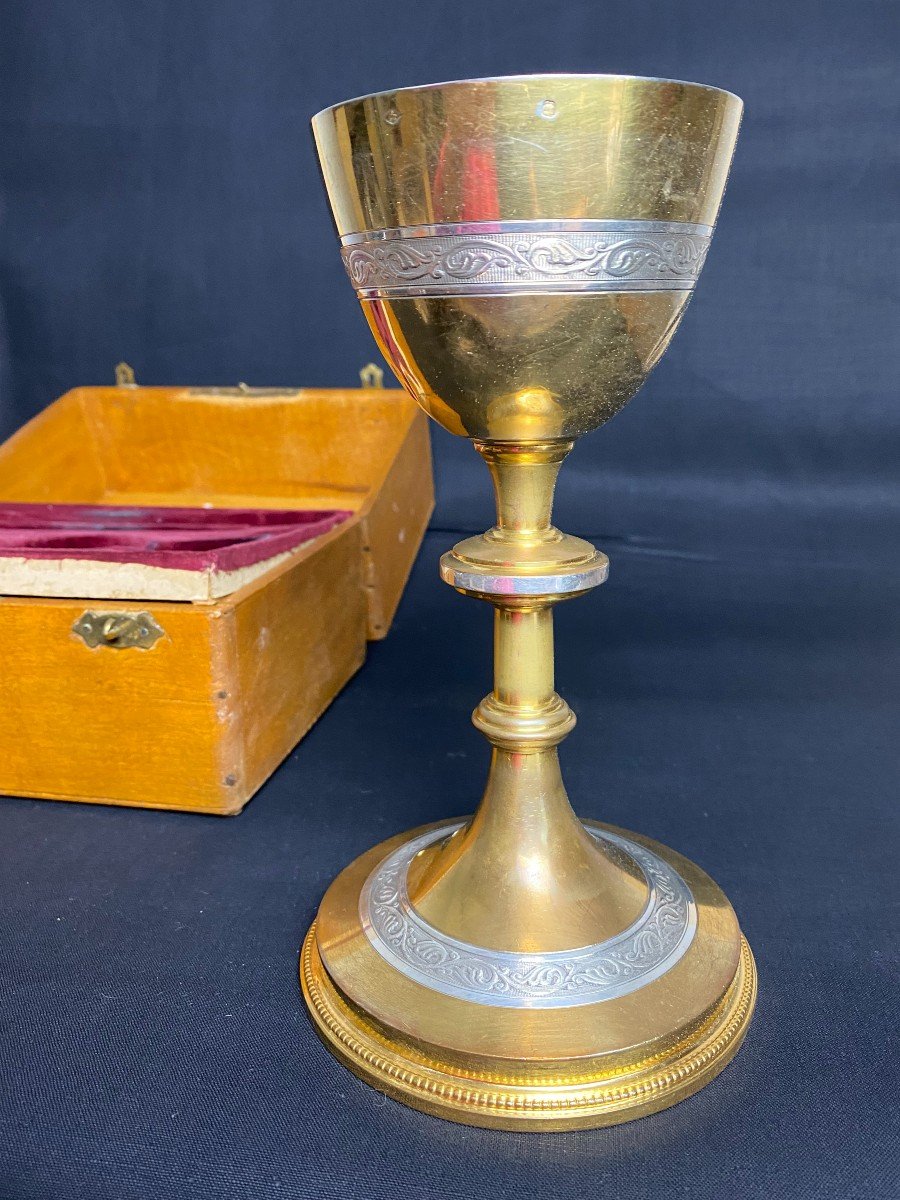 Silver Chalice In Its 19th Century Box