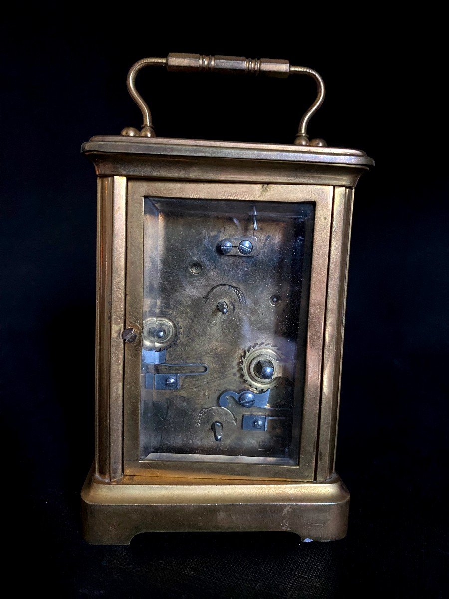 19th Century Brass Travel Clock-photo-1