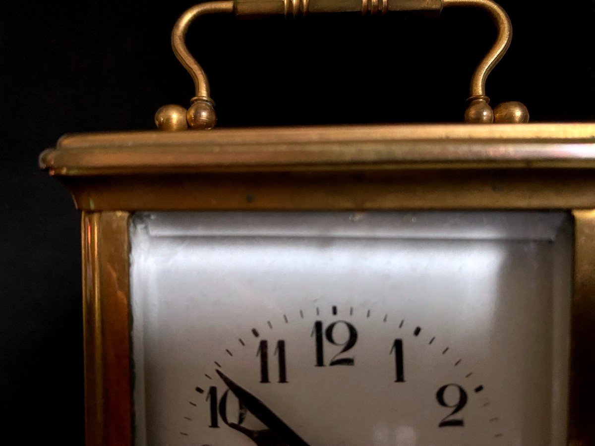19th Century Brass Travel Clock-photo-5