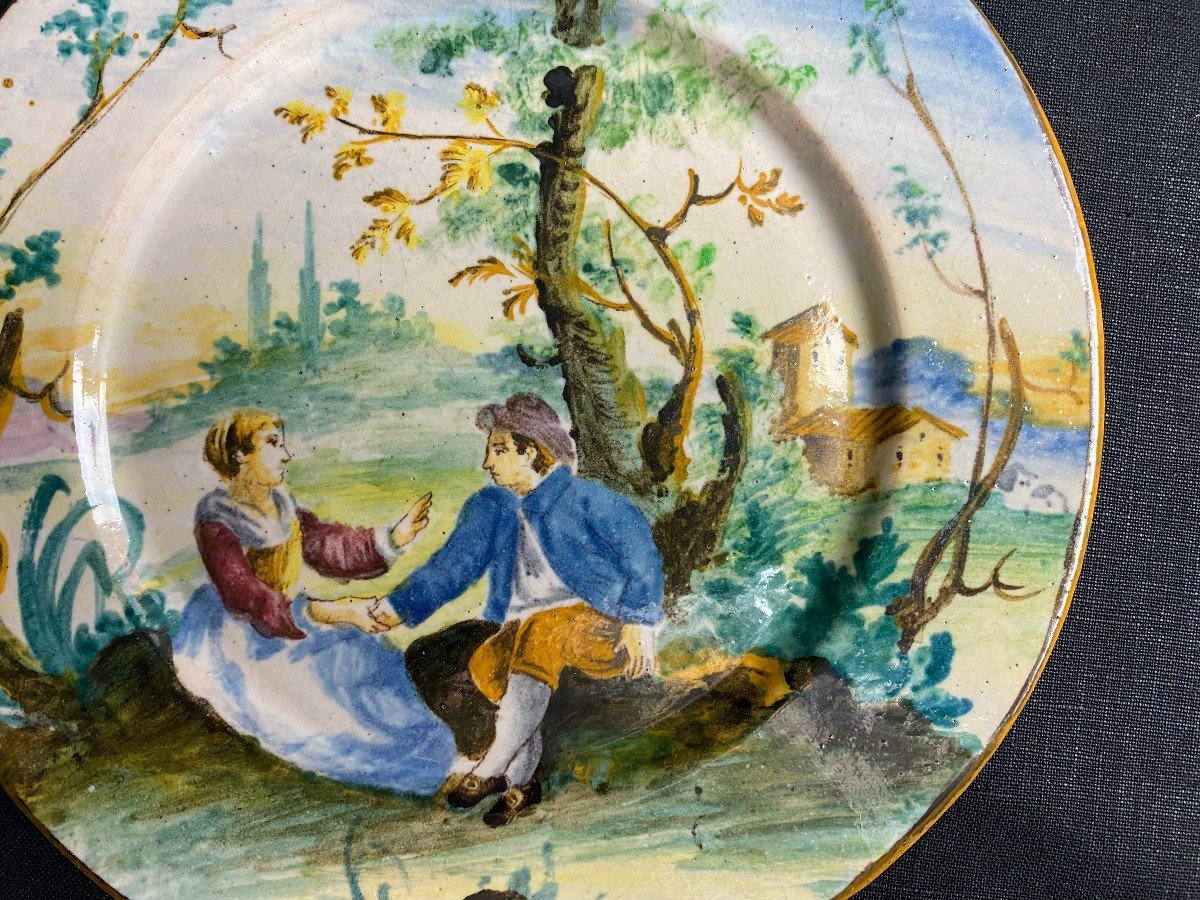 Castelli - Italian Earthenware Plate - 18th Century-photo-4