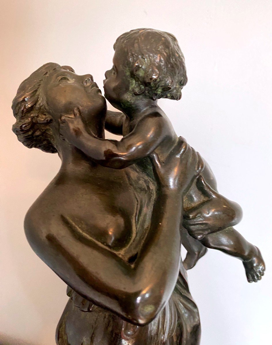 Bronze Sculpture Woman With Child By Clodion 19th-photo-4