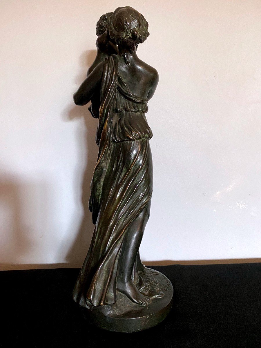 Bronze Sculpture Woman With Child By Clodion 19th-photo-5