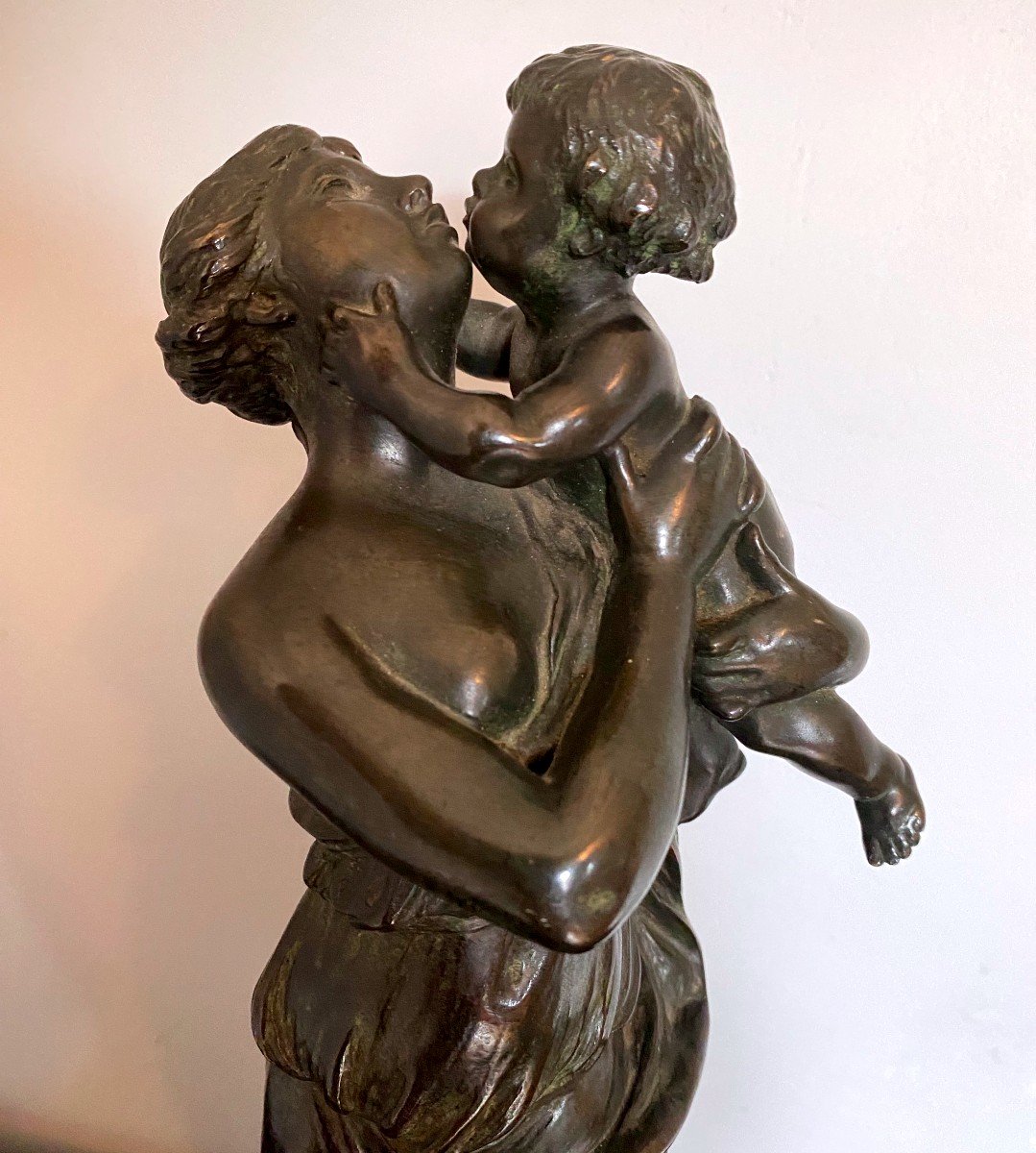 Bronze Sculpture Woman With Child By Clodion 19th-photo-6