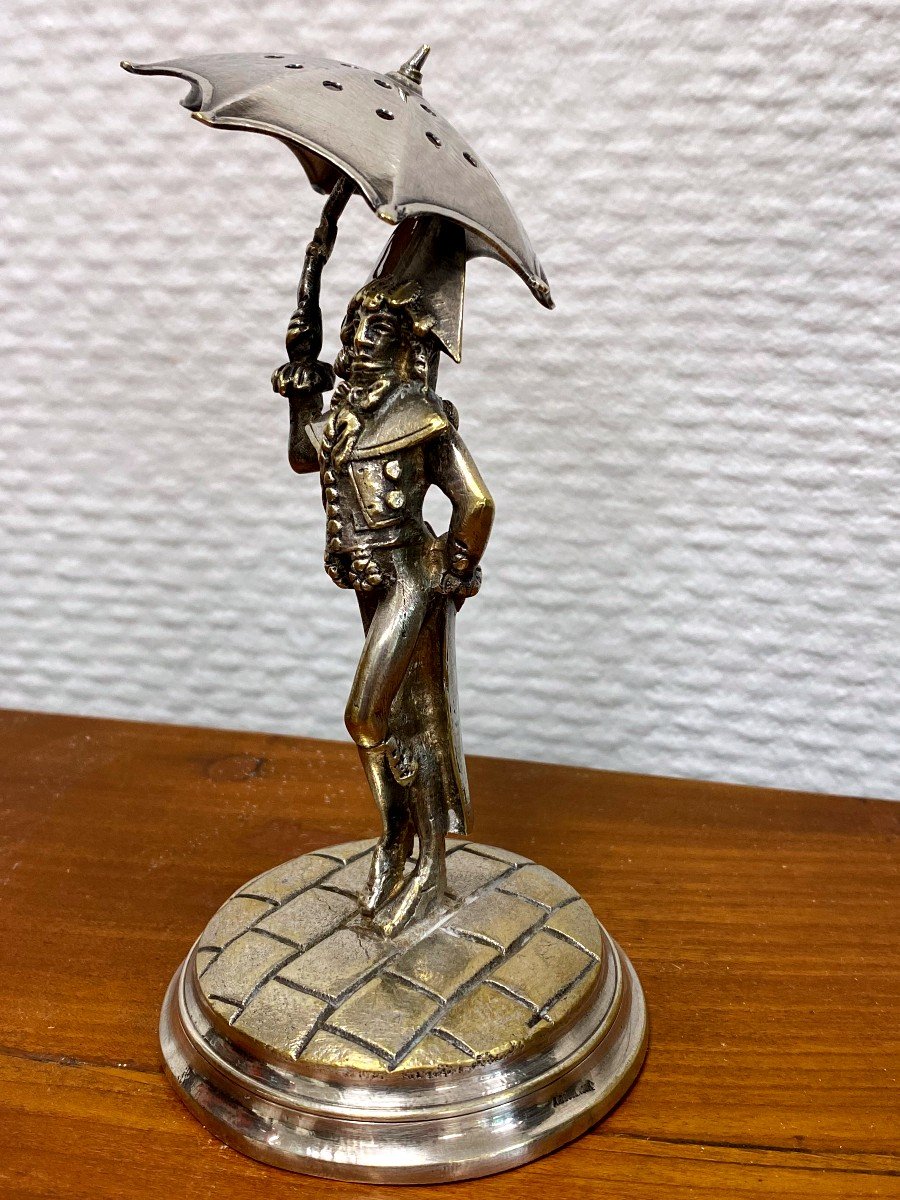 Silver Bronze Baker With Umbrella 19th -photo-3