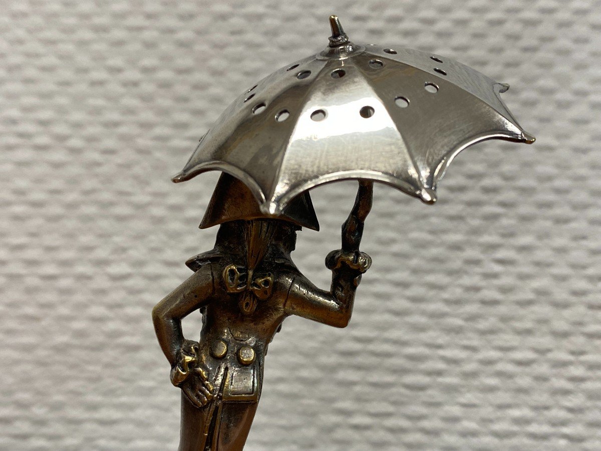 Silver Bronze Baker With Umbrella 19th -photo-5