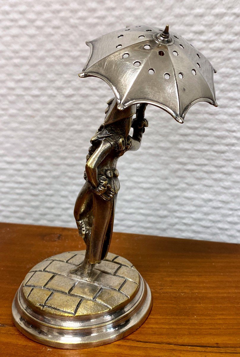 Silver Bronze Baker With Umbrella 19th -photo-6