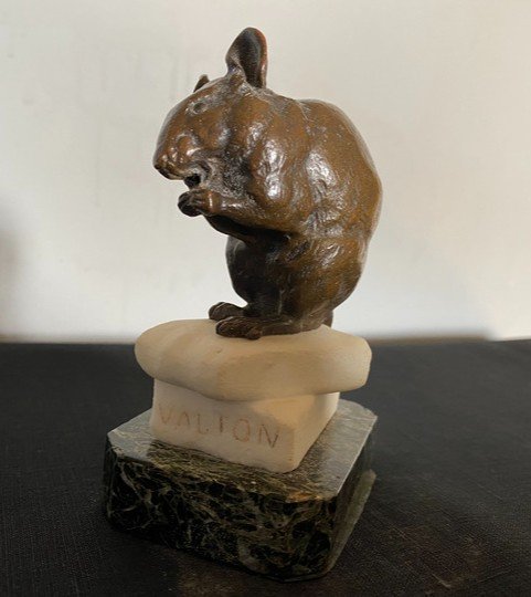 Charles Valton (1851-1918) Petite Souris En Bronze -photo-2