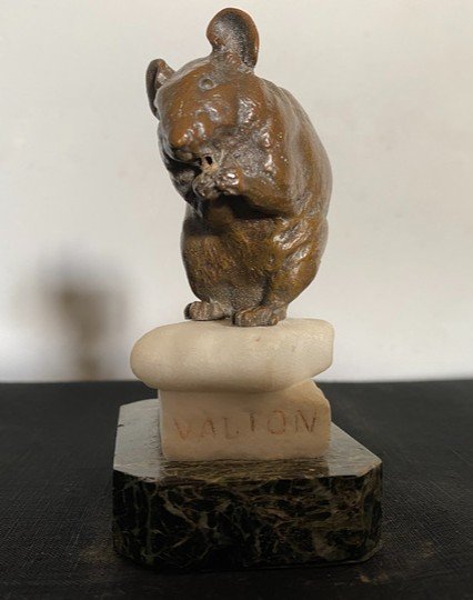 Charles Valton (1851-1918) Petite Souris En Bronze -photo-3