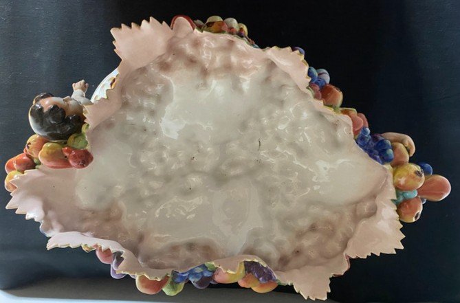 Meissen Porcelain Bowl With Fruits And Cherubs, Late 19th Century-photo-2