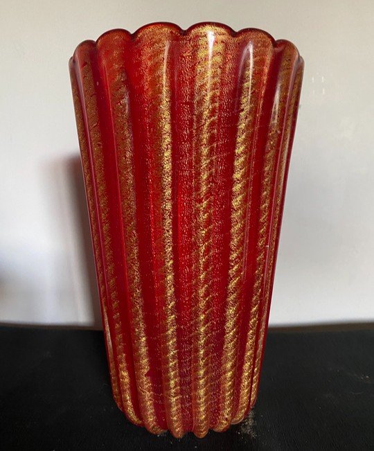 Vintage Vase By Barovier And Toso Murano 1950