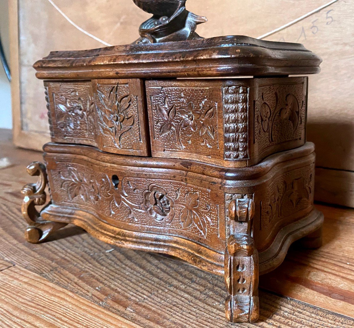 Boxwood Jewelry Box 1900-photo-4