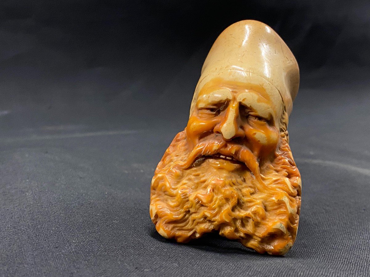 Meerschaum And Amber Pipe - 19th Century-photo-1