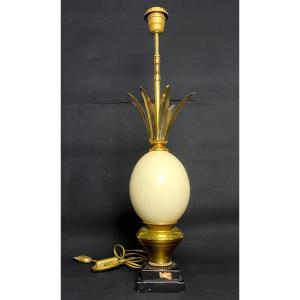 Ostrich Egg Gilt Bronze Lamp In The Style Of Maison Charles