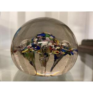 Sulfide Glass Murano Paperweight End Of 19th Century