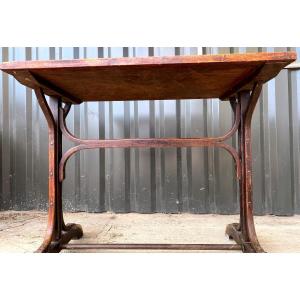 Bistro Table Model Thonet 1900 Wood And Copper