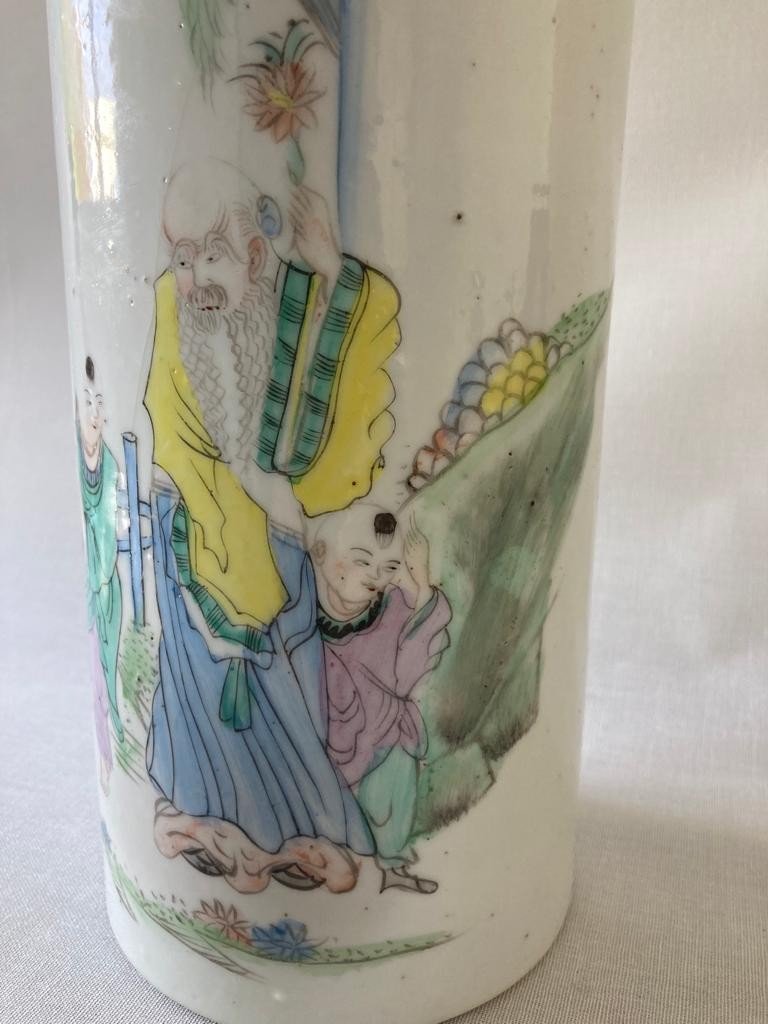 Chine Vase Rouleau En Porcelaine-photo-2