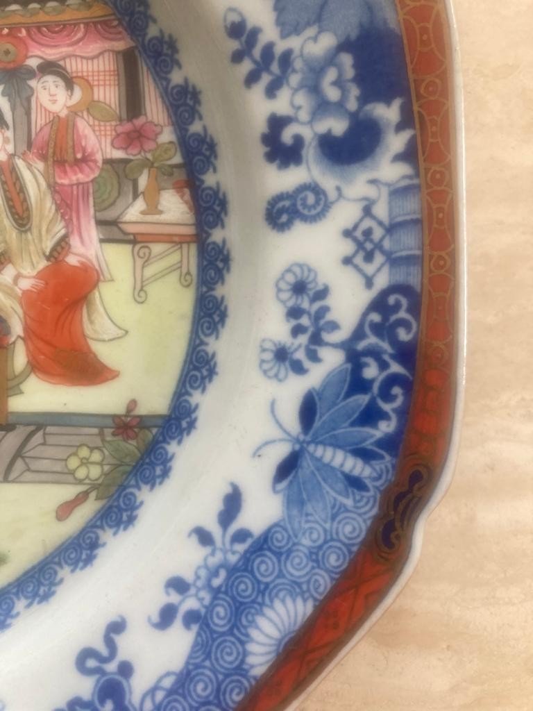 Assiette Porcelaine Spode Décor Au Chinois Céramique Anglaise-photo-4