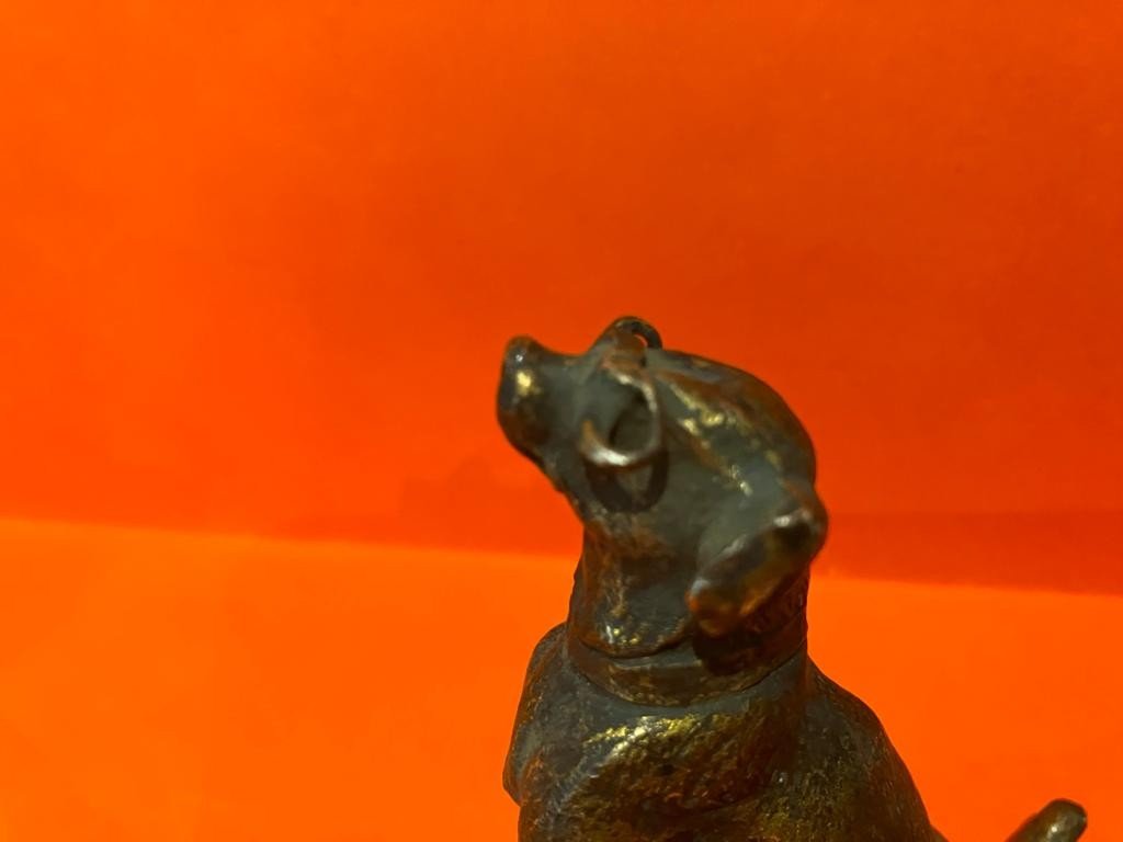 Bronze Dog With Glasses Statuette-photo-3