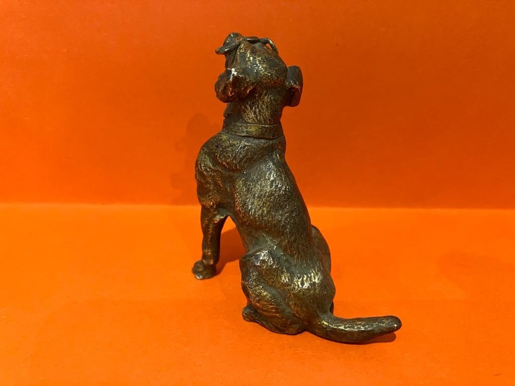 Bronze Dog With Glasses Statuette-photo-4