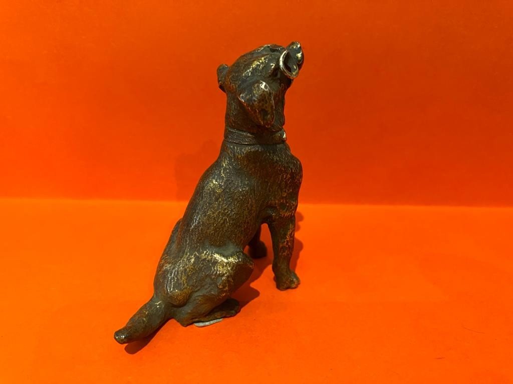 Bronze Dog With Glasses Statuette-photo-1