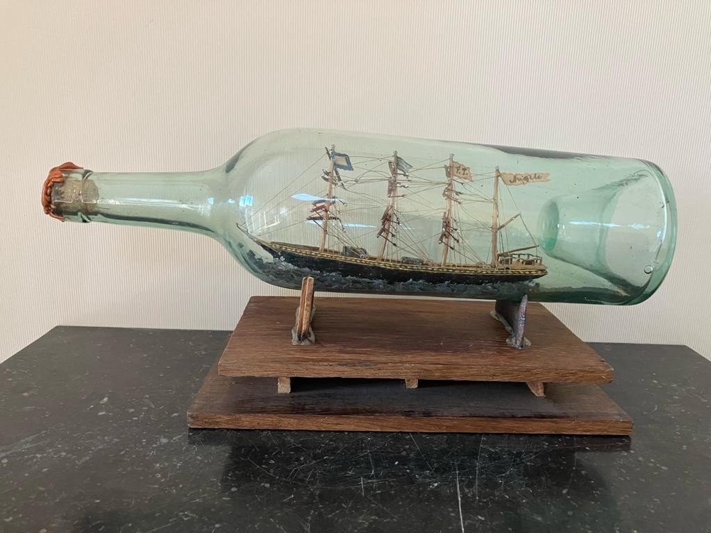 Boat In Bottle Marine Folk Art