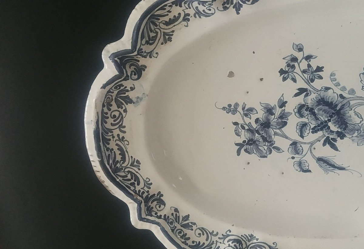 18th Century Moustiers Earthenware Dish-photo-3