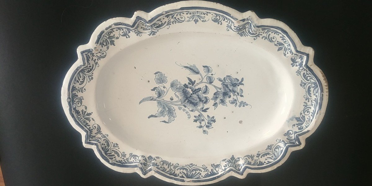 18th Century Moustiers Earthenware Dish-photo-2