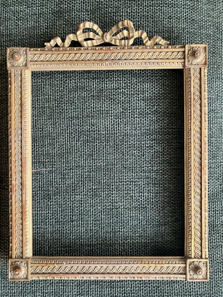 Pair Of Louis XVI Style Gilded Wood Frames-photo-3