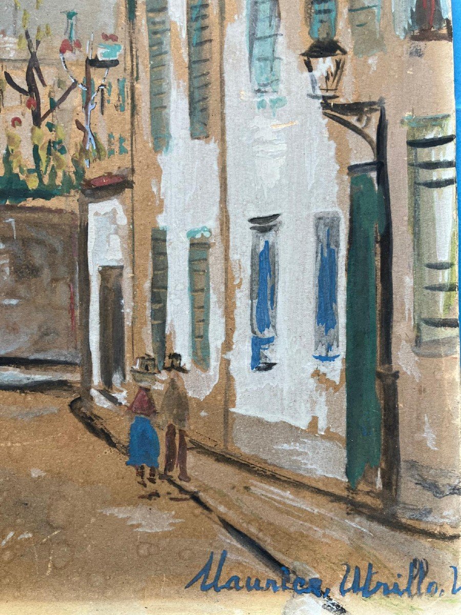 Utrillo Rue De Montmartre Color Lithograph-photo-2