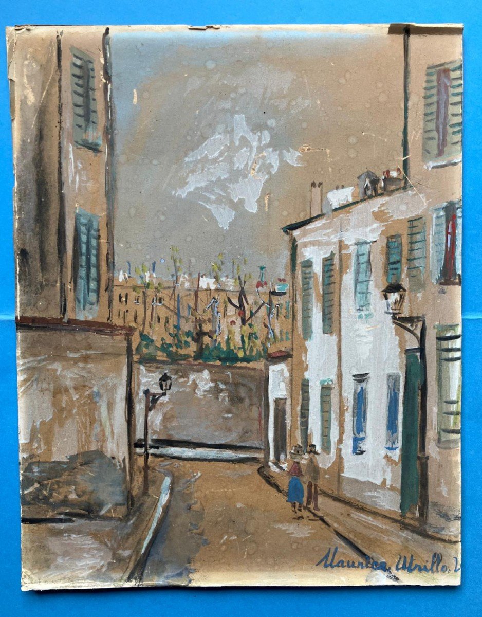 Utrillo Rue De Montmartre Color Lithograph