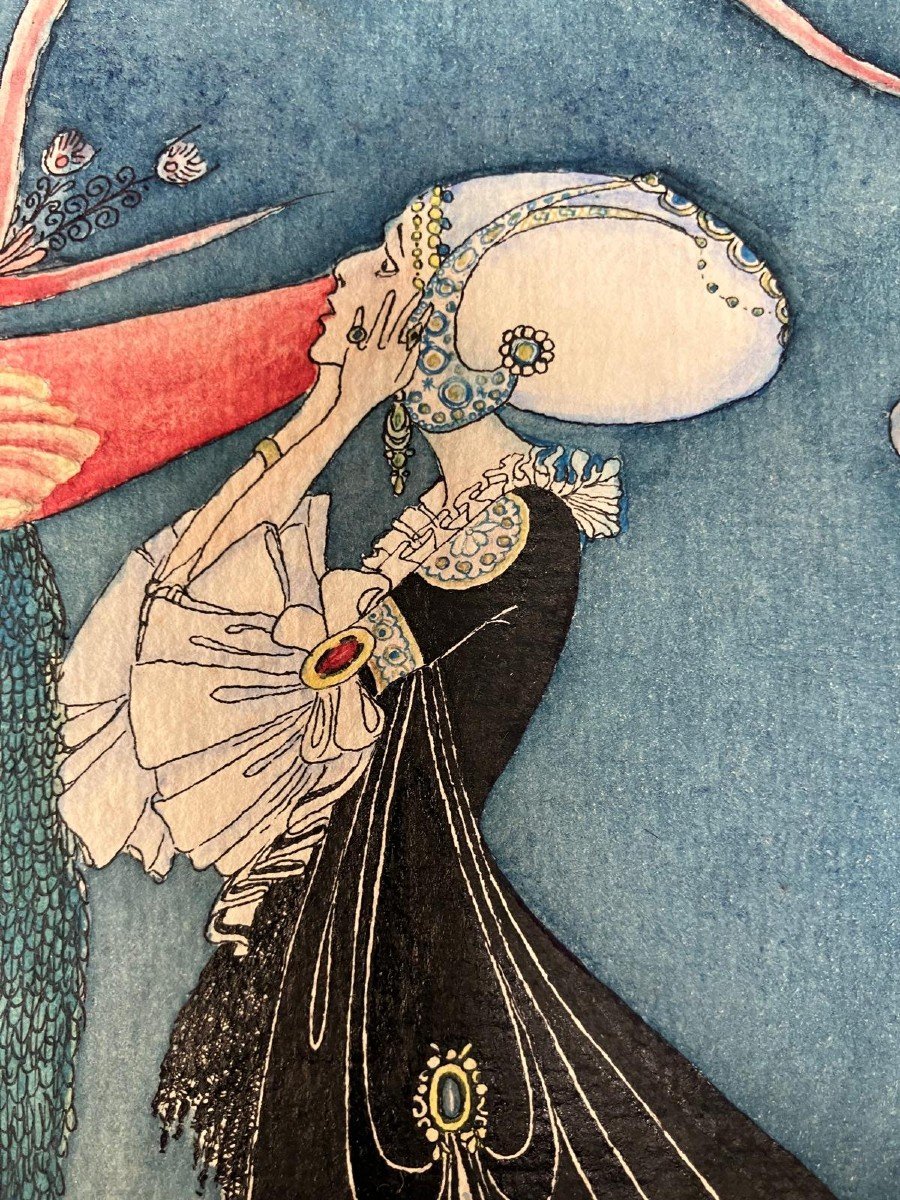 Aquarelle d'Après Kay Nielsen-photo-3