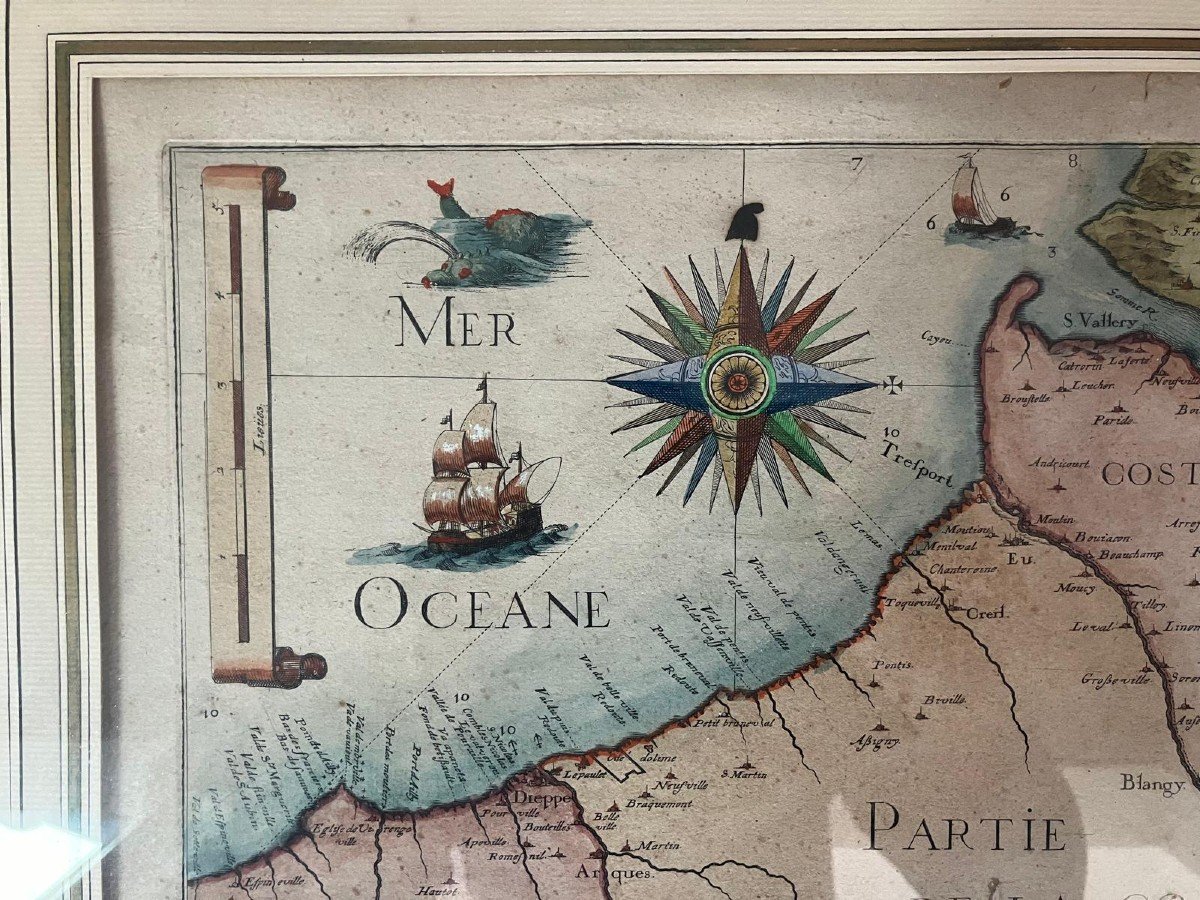 Map Of The Normandy Coast, Late 17th Century-photo-3