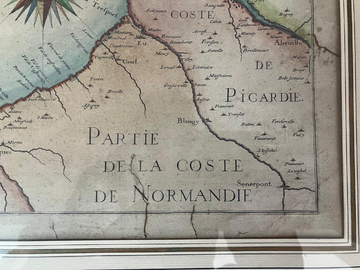 Map Of The Normandy Coast, Late 17th Century-photo-4