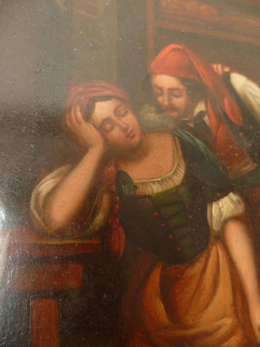 Painting On Copper The Sleeping Servant-photo-2