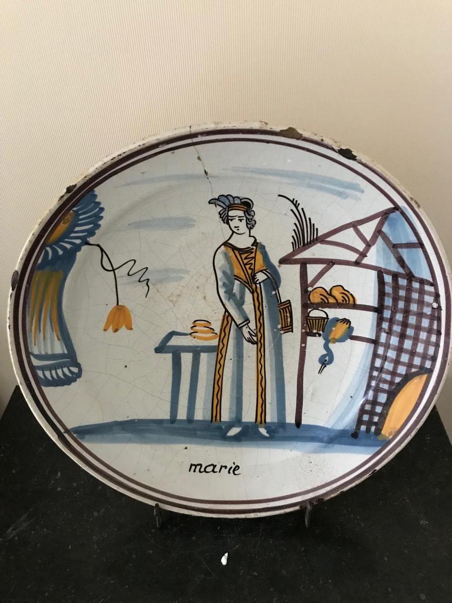 Earthenware Dish North Vron Epoque Eighteenth