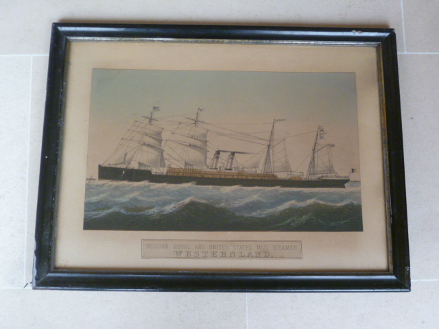 Paire de lithographies de la Red Star Line-photo-2