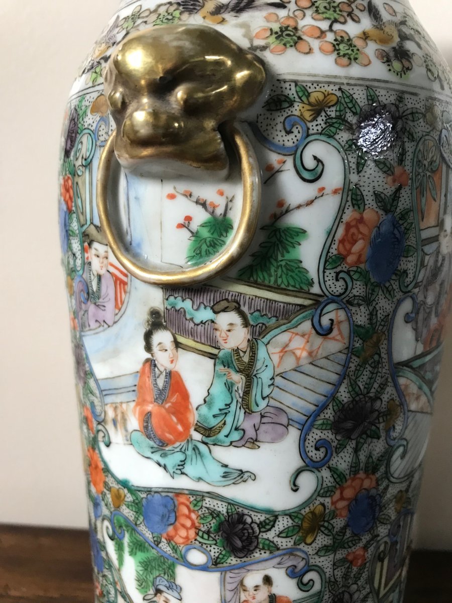 Chine - Paire De Grands Vases En Porcelaine-photo-3